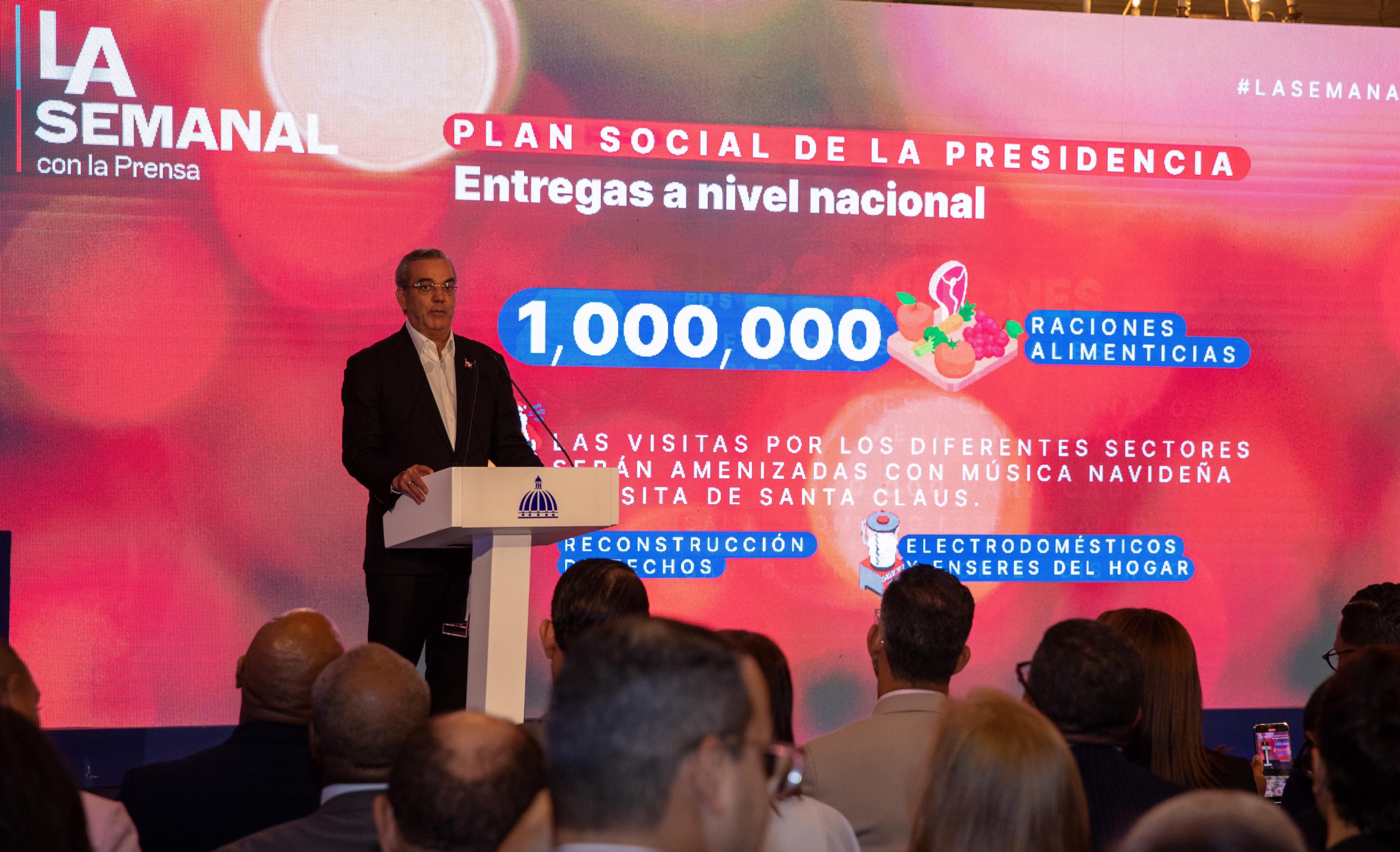 Presidente Abinader Anuncia Bono Navideño De 1,500 Pesos Para 2.5 Millones De Dominicanos; También Se Entregarán Rd 27,000 Millones En Regalía Pascual